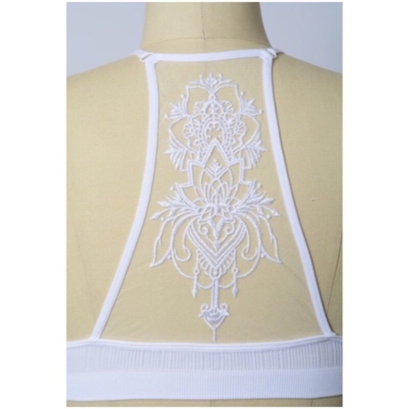 White Mesh Tattoo Bralette by Couture Gypsy NEW!! - Picture 2 of 2